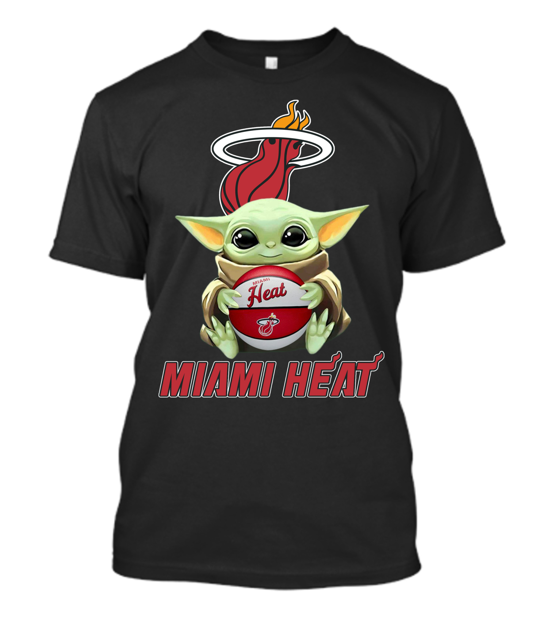Miami Heat Baby Yoda Basketball Team T-Shirt