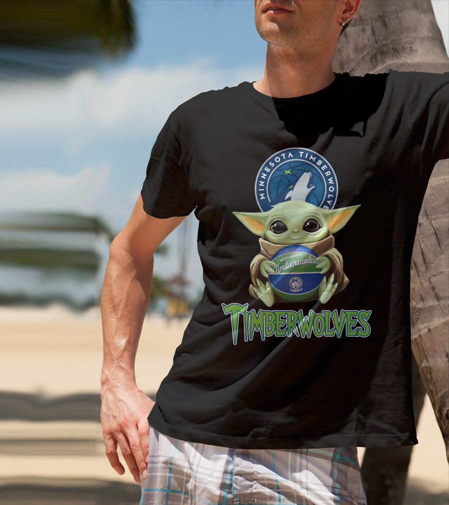 Minnesota Timberwolves Baby Yoda Basketball T-Shirt