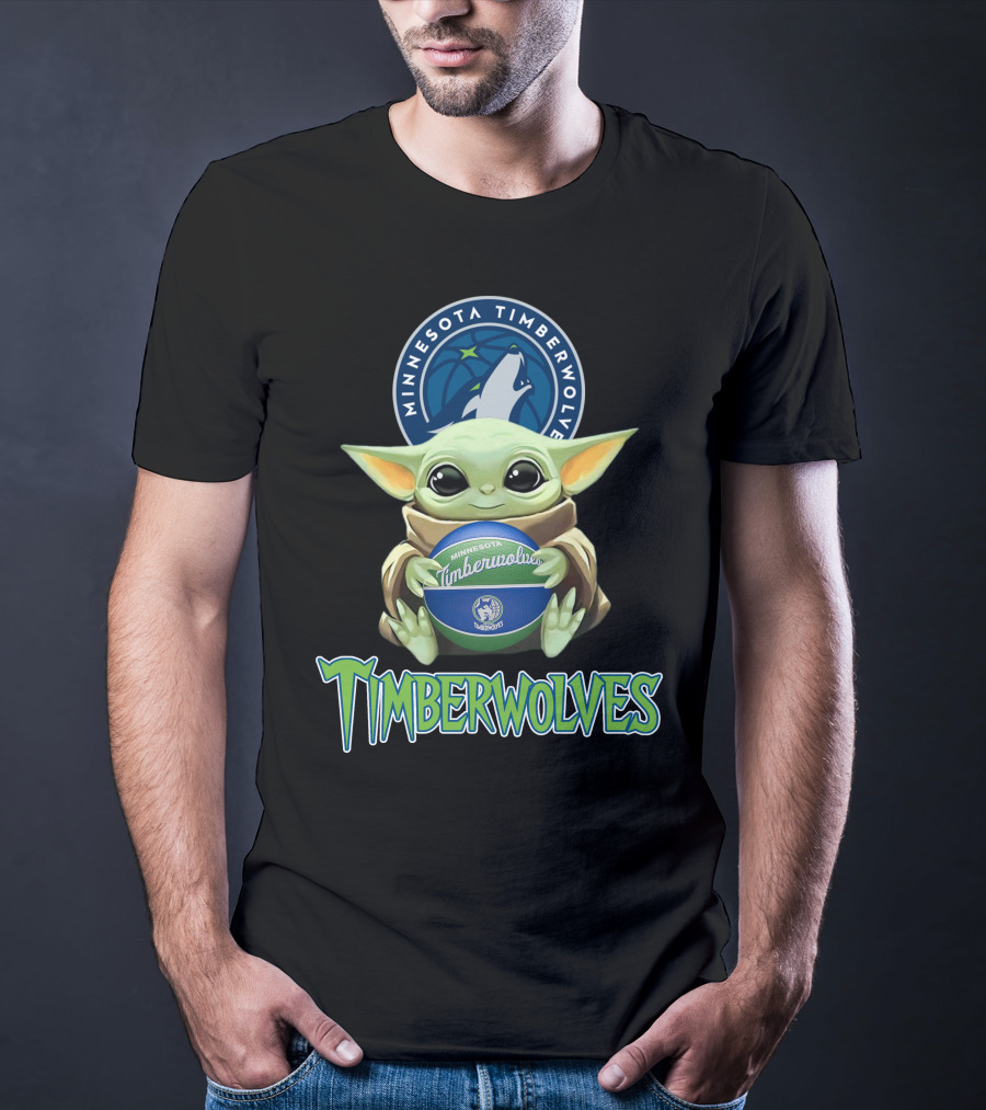 Minnesota Timberwolves Baby Yoda Basketball T-Shirt