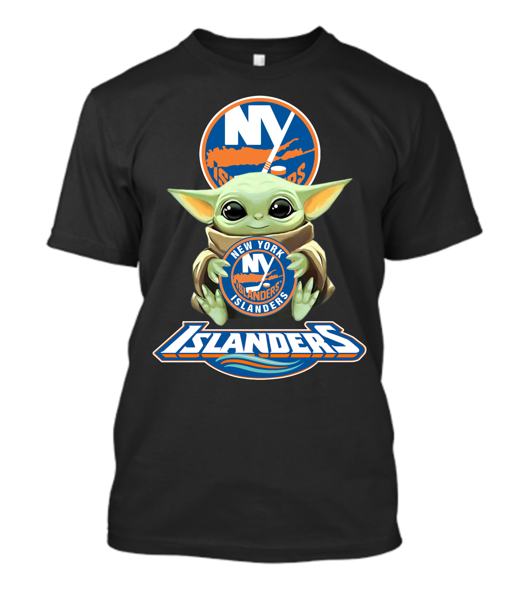 New York Islanders Baby Yoda With Team T-Shirt