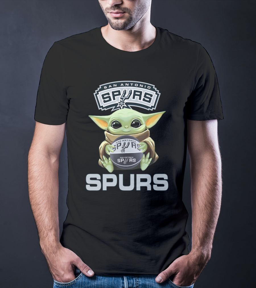 San Antonio Spurs Baby Yoda Basketball Fan T-Shirt