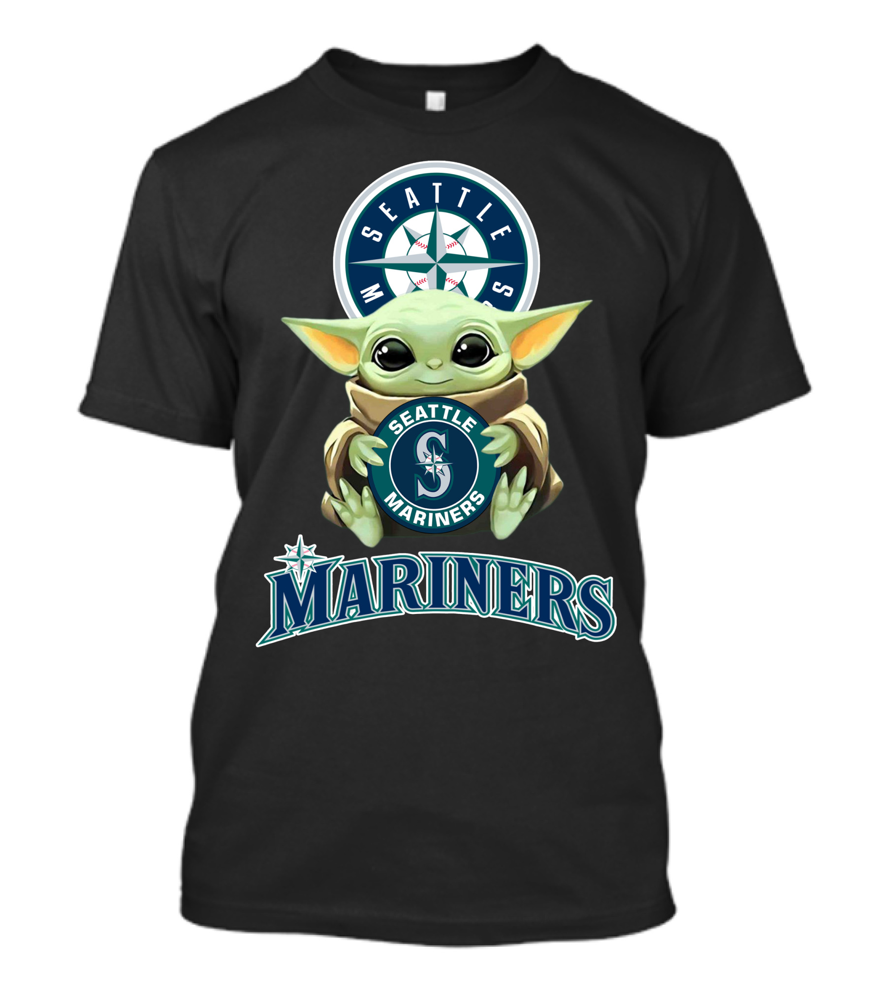Seattle Mariners Baby Yoda Star Wars T-Shirt