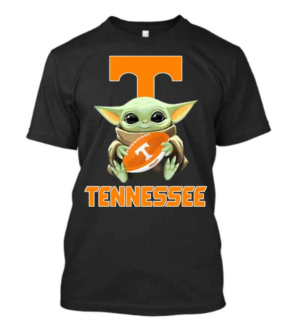 Tennessee Volunteers T Baby Yoda Football T-Shirt