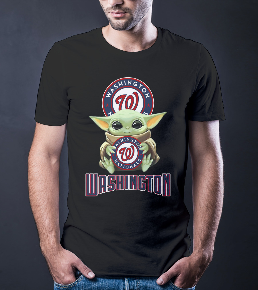 Washington Nationals Baby Yoda Star Wars Fan Collaboration T-Shirt
