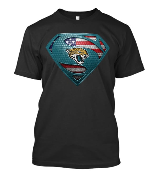 Jacksonville Jaguars Superman Shield With American Flag Colors T-Shirt