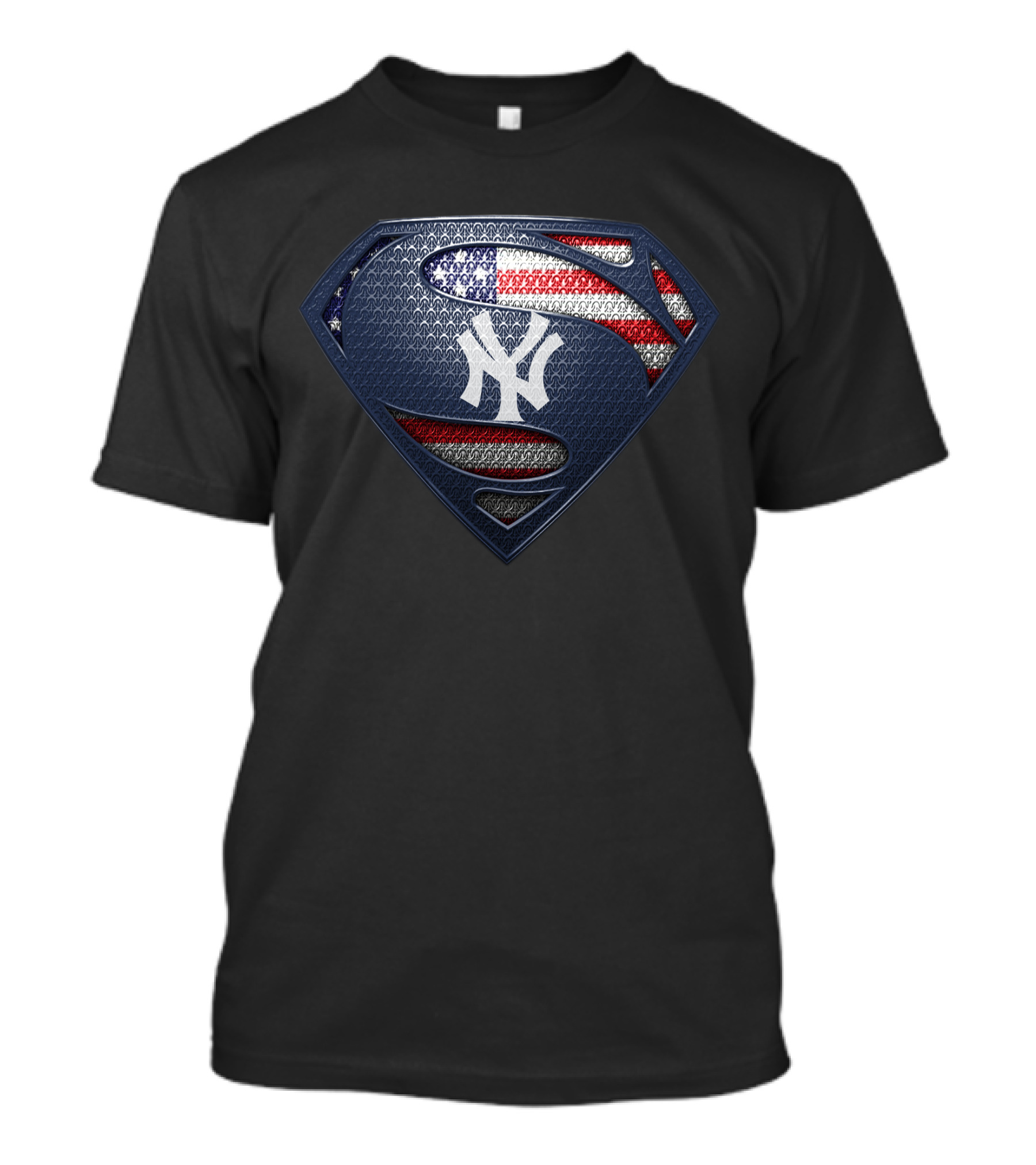 New York Yankees Superman American Flag T-Shirt