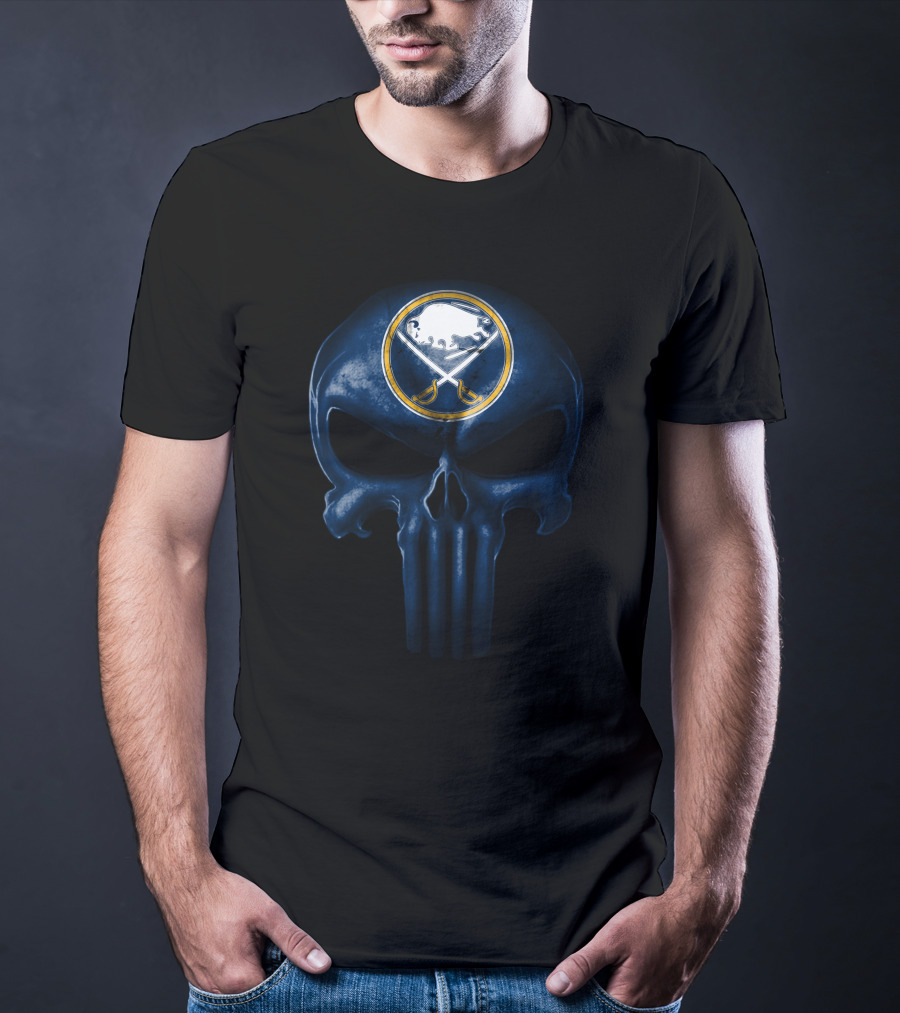 Buffalo Sabres Logo Skull T-Shirt