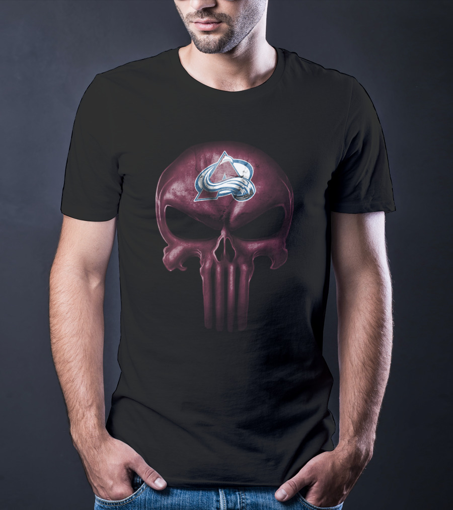Colorado Avalanche Logo Skull T-Shirt
