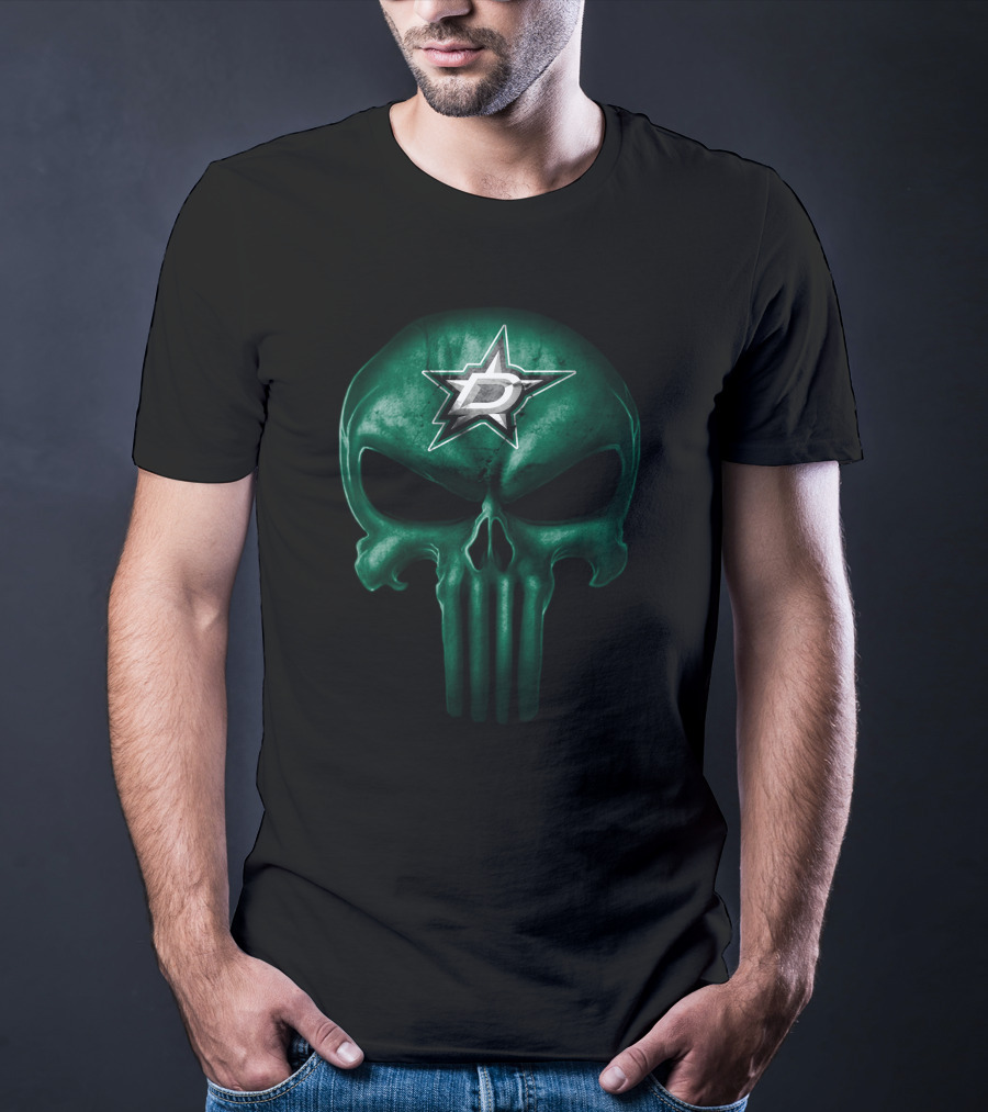 Dallas Stars Skull Iconic Green T-Shirt