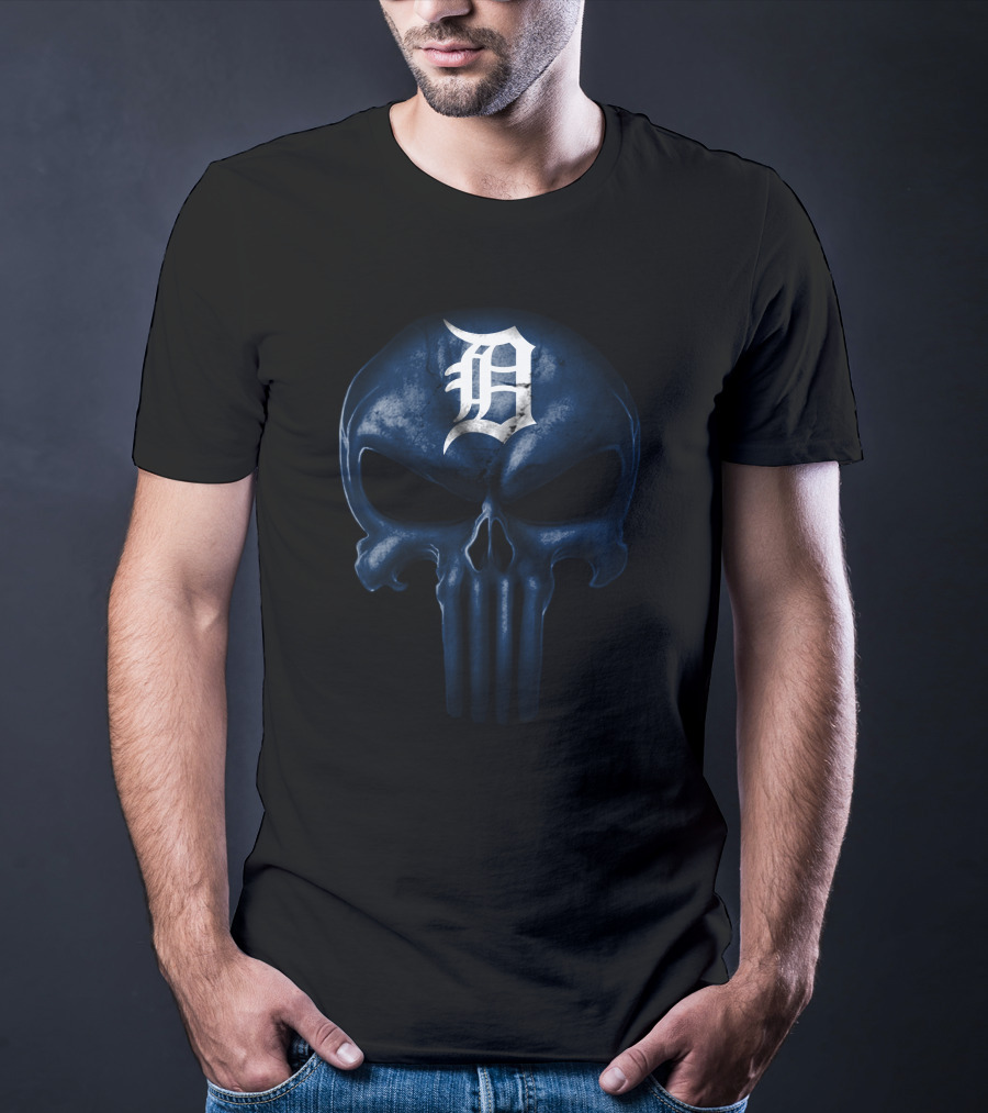 Detroit Tigers Skull T-Shirt