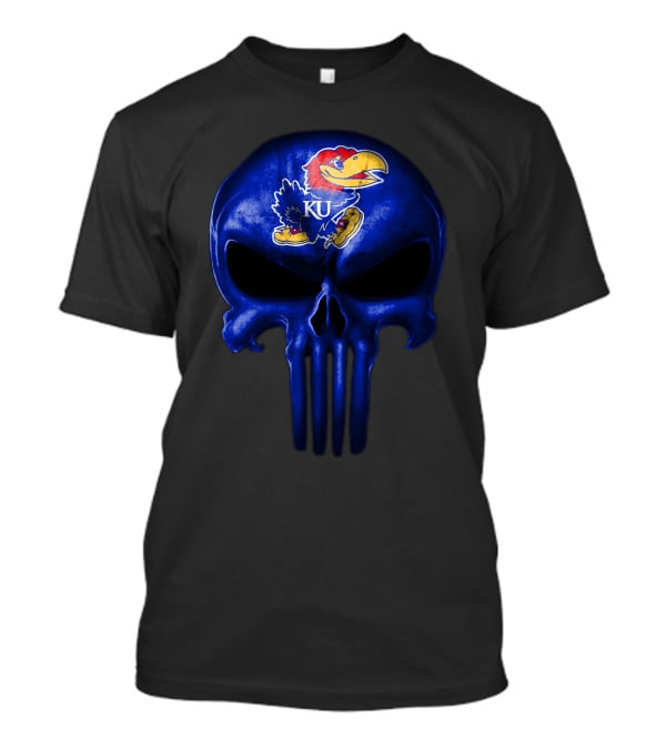 Kansas Jayhawks Skull Ku T-Shirt