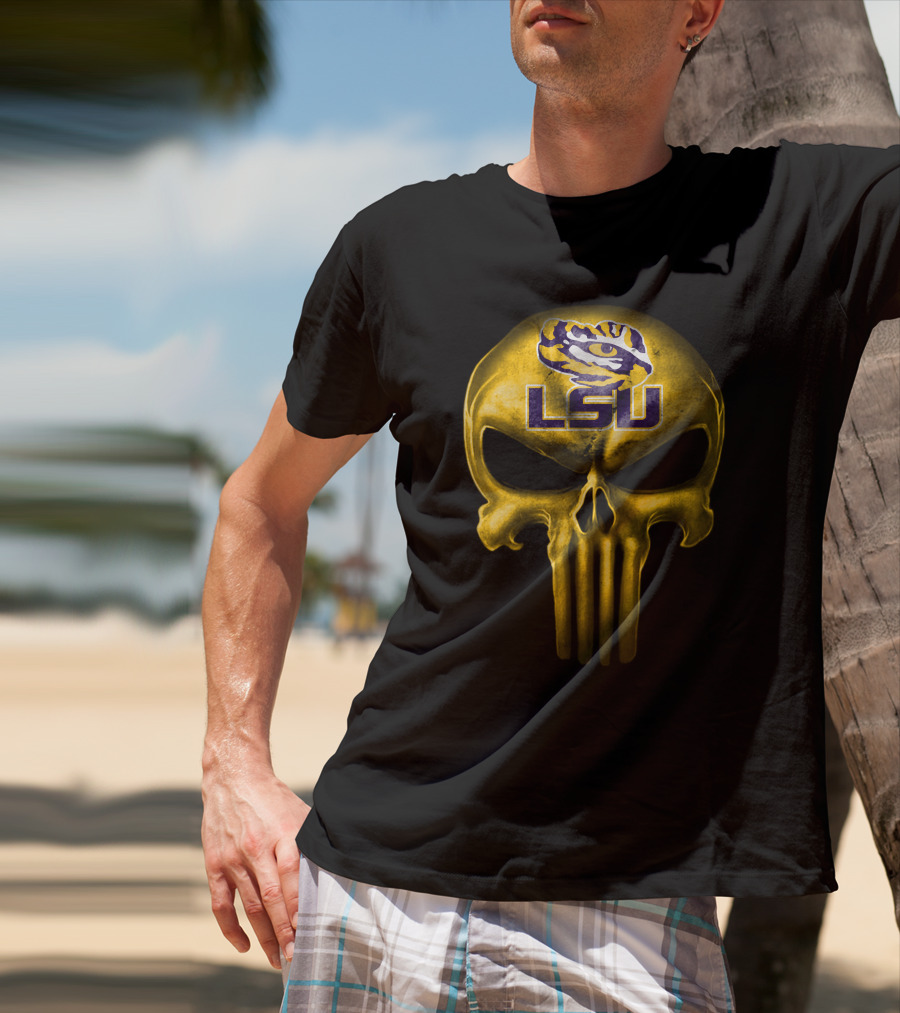 Lsu Tigers Skull T-Shirt