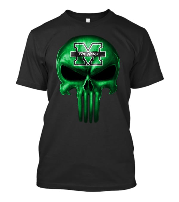 Marshall Thundering Herd Skull M The Herd T-Shirt