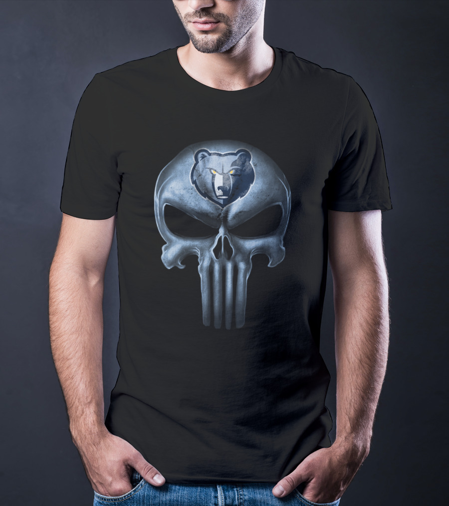 Memphis Grizzlies Skull Punisher T-Shirt