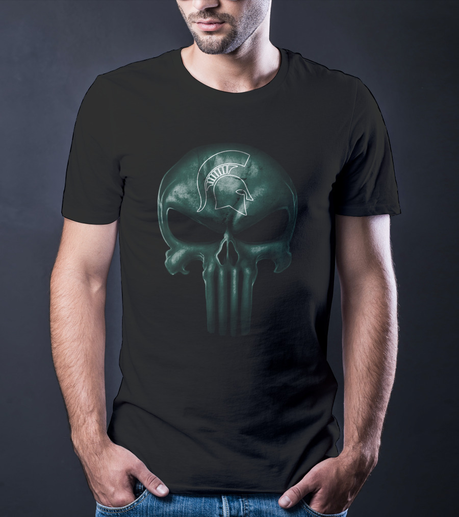 Michigan State Spartans Skull T-Shirt