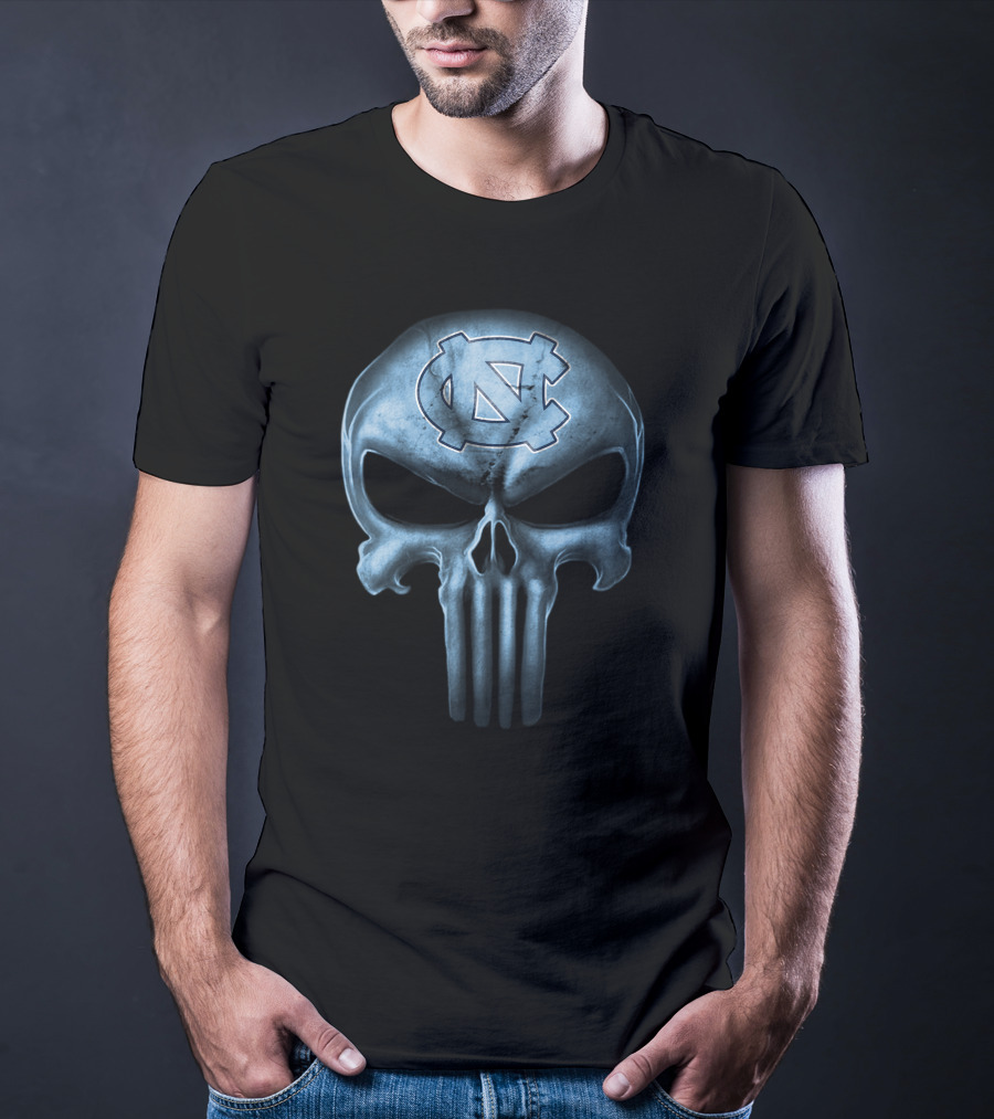 North Carolina Tar Heels Skull T-Shirt