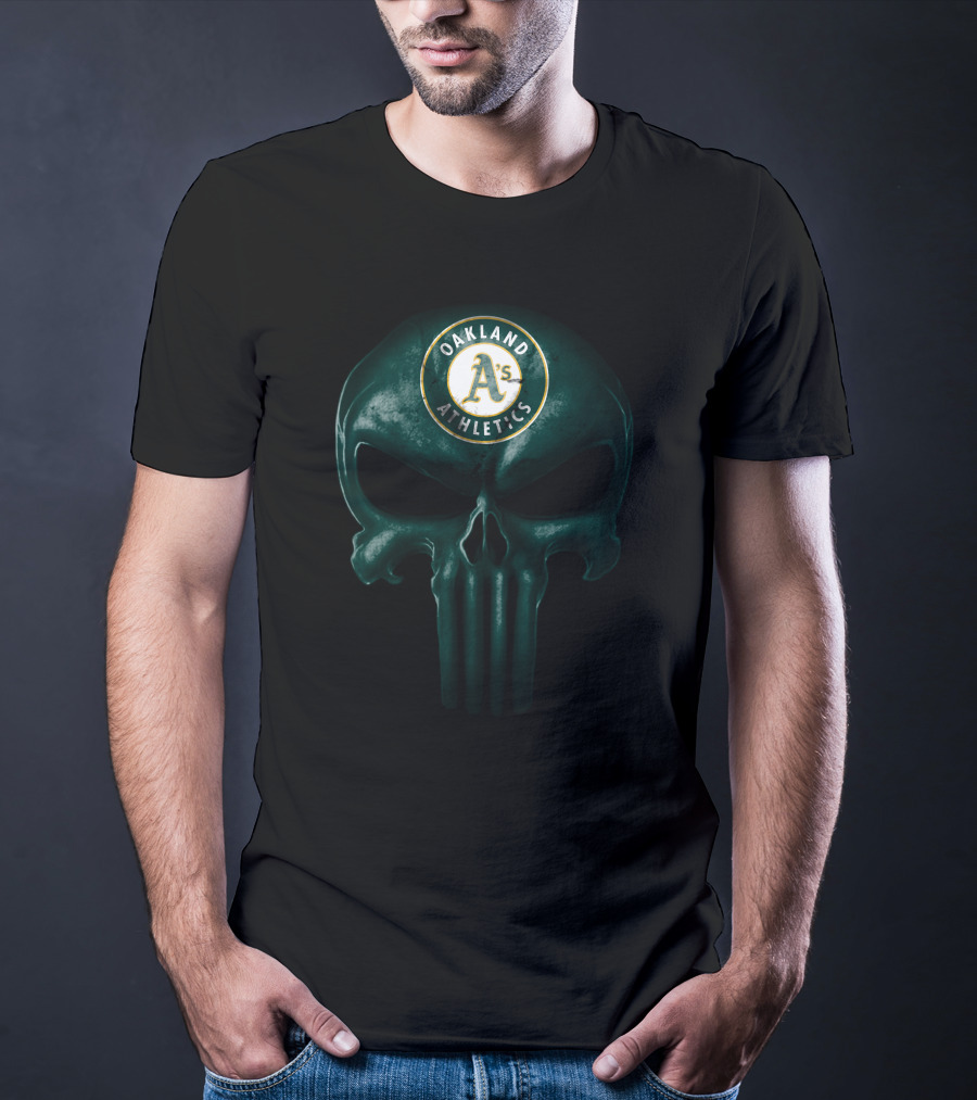 Oakland Athletics A's Skull Athletics T-Shirt