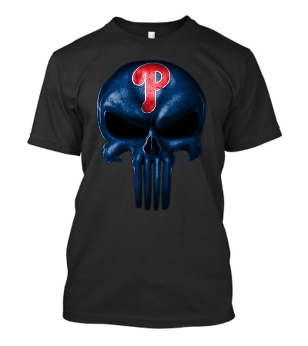 Philadelphia Phillies P Punisher Skull T-Shirt