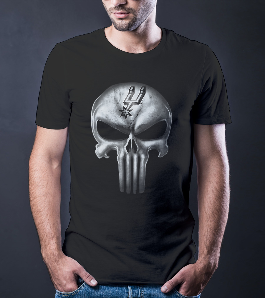 San Antonio Spurs Punisher Skull T-Shirt