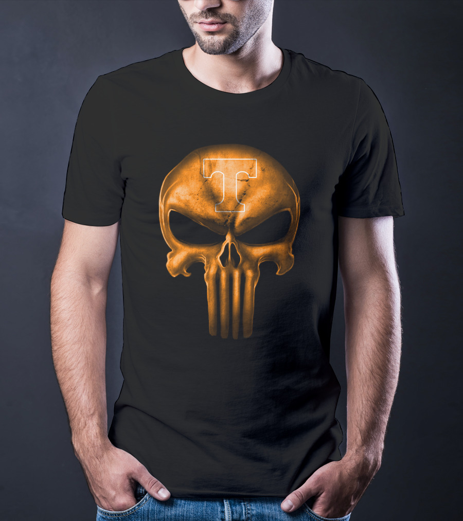 Tennessee Volunteers Skull Punisher Style T-Shirt