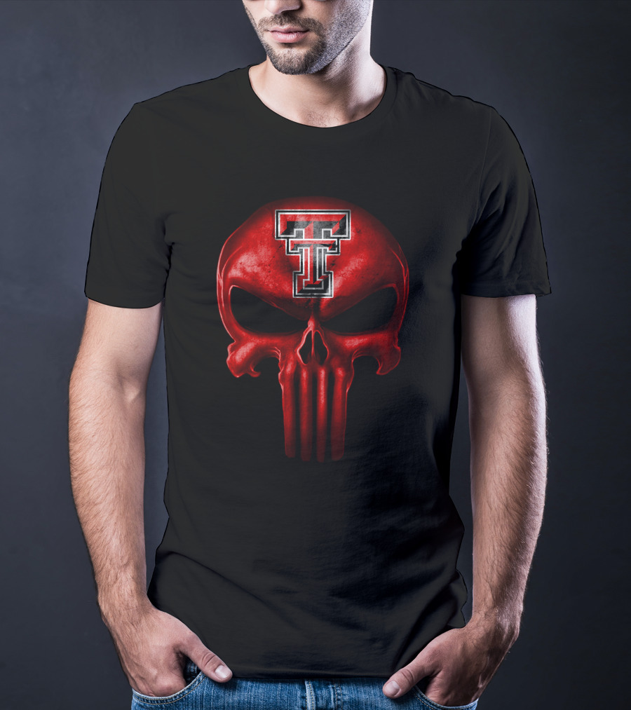 Texas Tech Red Raiders Skull Symbol With Iconic Red And Black Tt T-Shirt