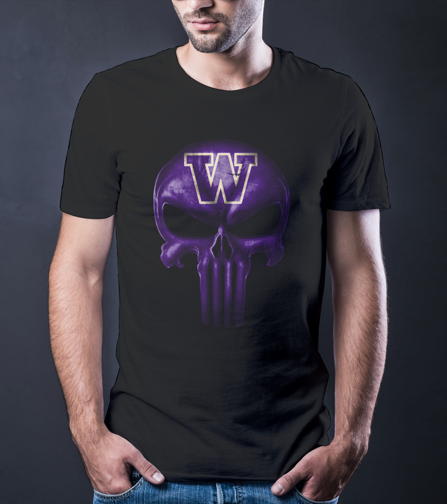 Washington Huskies Skull W T-Shirt