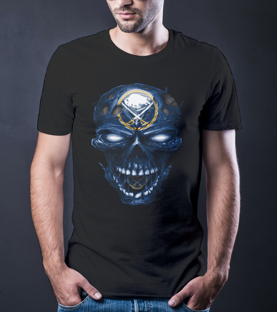 Buffalo Sabres Skull Dark Grim T-Shirt