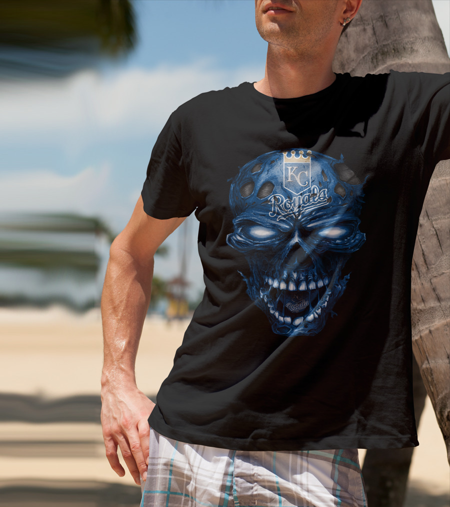 Kc Royals Skull With Team T-Shirt