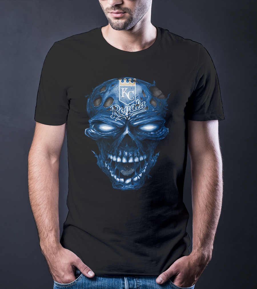 Kc Royals Skull With Team T-Shirt
