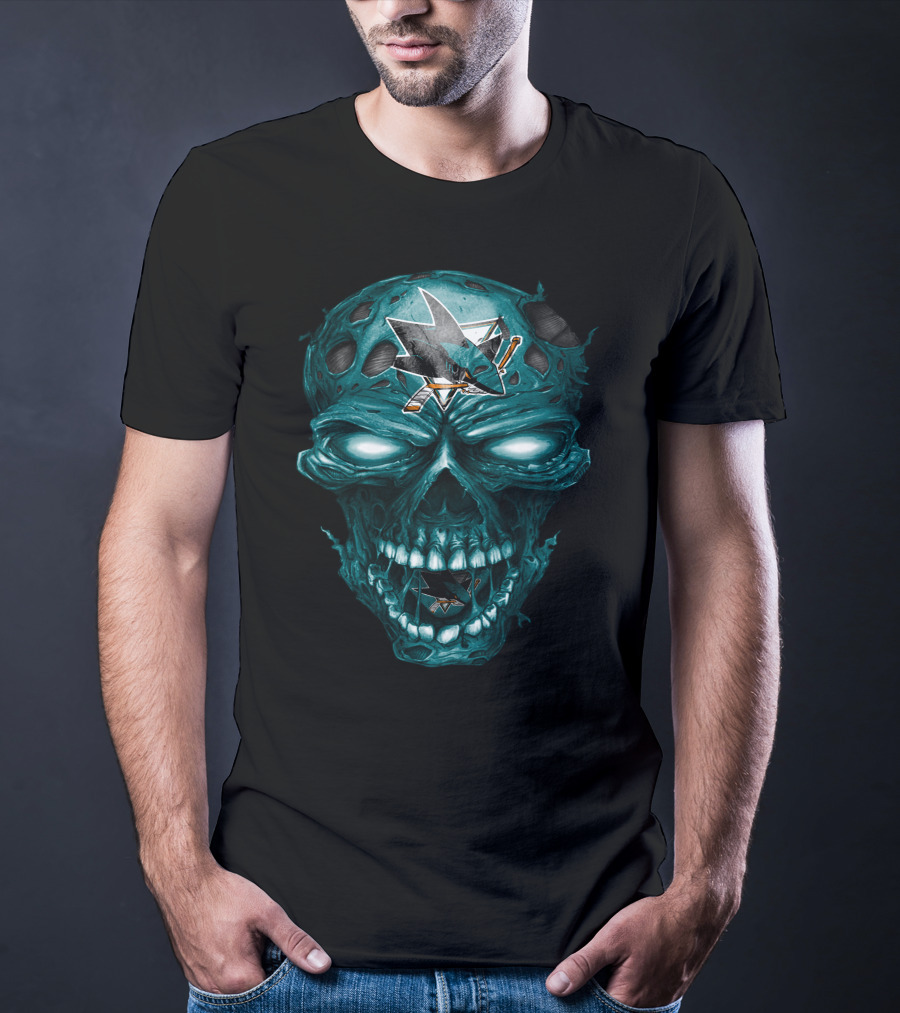 San Jose Sharks Skull Graphic With Team T-Shirt
