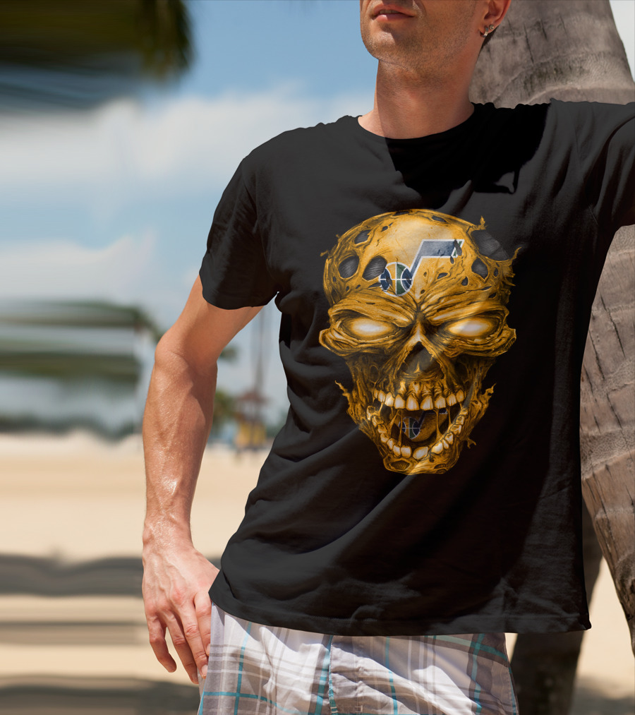 Utah Jazz Skull Logo T-Shirt