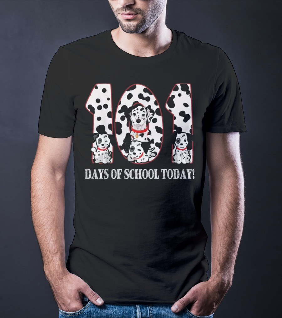 101 Days Of School Today Dalmatian Dog Spots T-Shirt