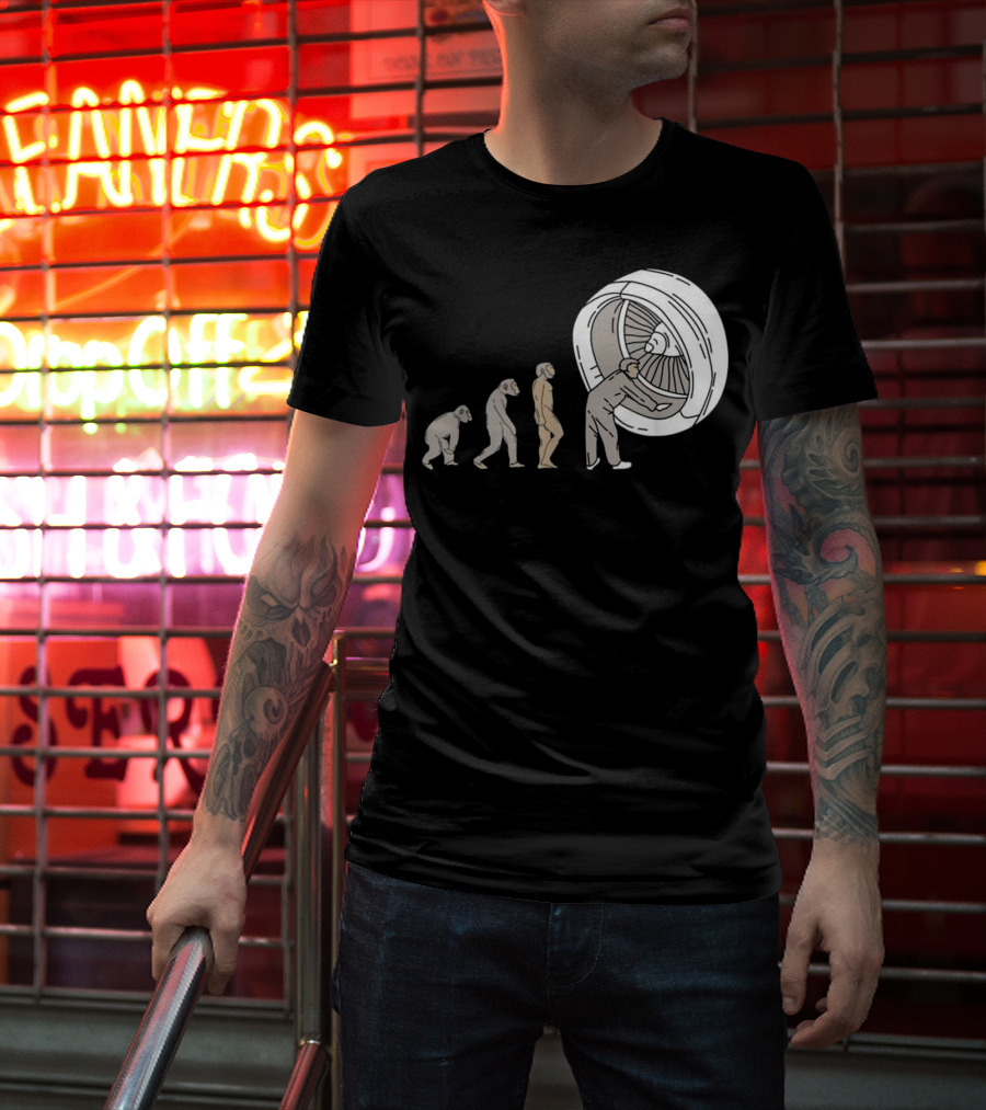 Evolution Of Airplane Mechanic Aircraft Maintenance T-Shirt