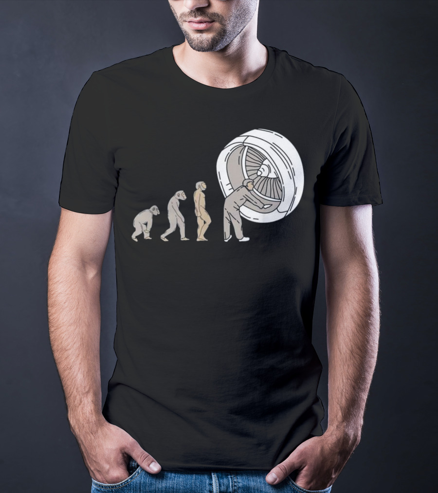 Evolution Of Airplane Mechanic Aircraft Maintenance T-Shirt