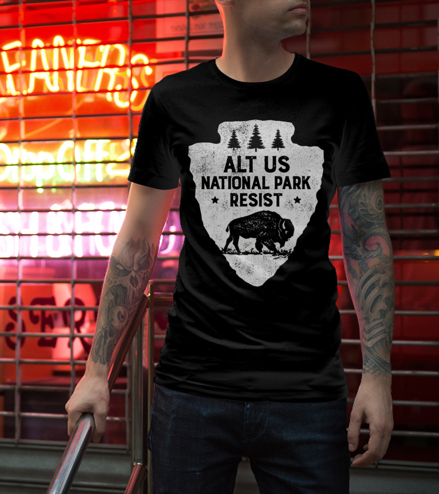 ALT US National Park Resist Bison Arrowhead Emblem T-Shirt