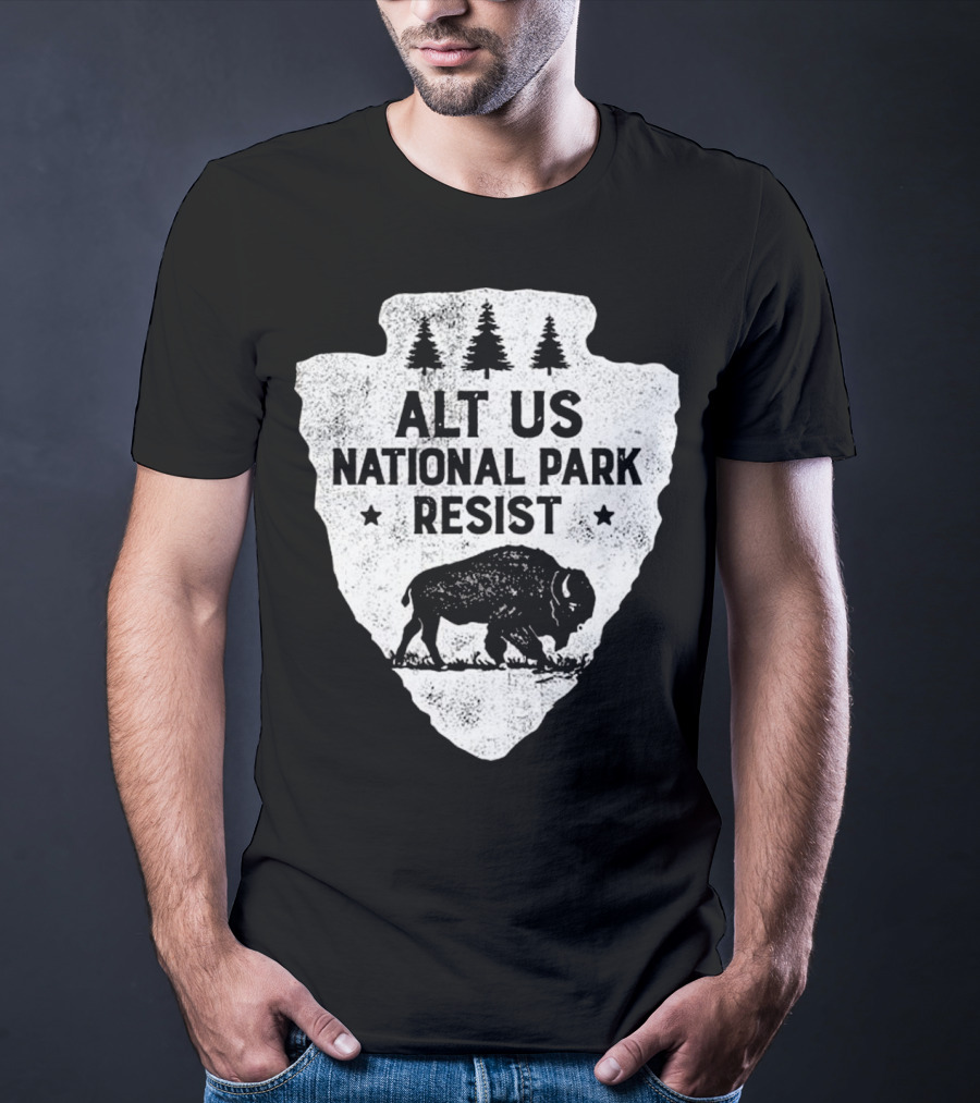 ALT US National Park Resist Bison Arrowhead Emblem T-Shirt