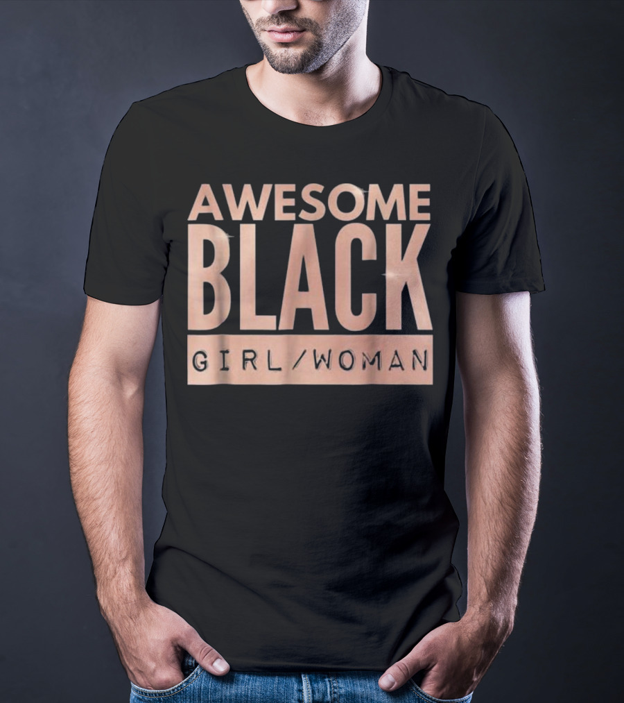 Awesome Black Girl Woman IN Rose Gold Prowd T-Shirt