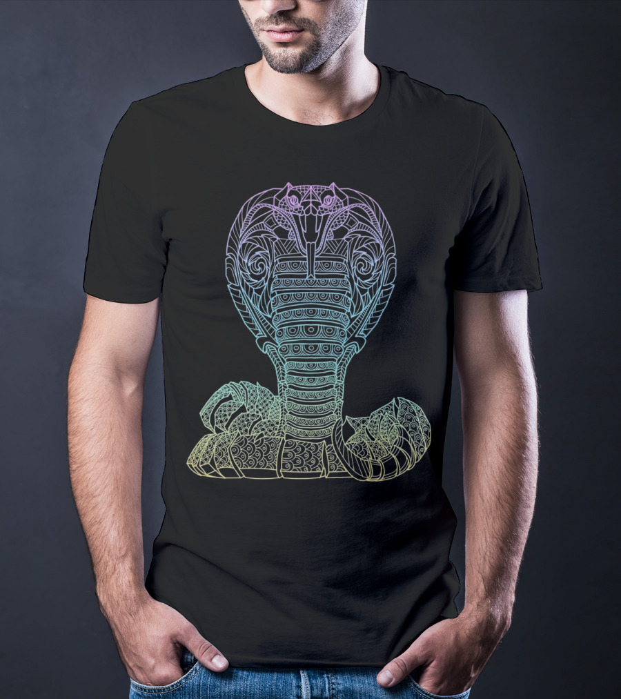 Awesome Colorful Hissing Cobra Snake Reptile T-Shirt