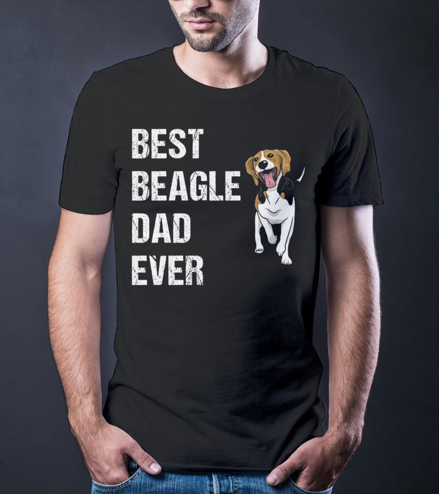 Best Beagle Dad Ever Funny Beagle Dog T-Shirt