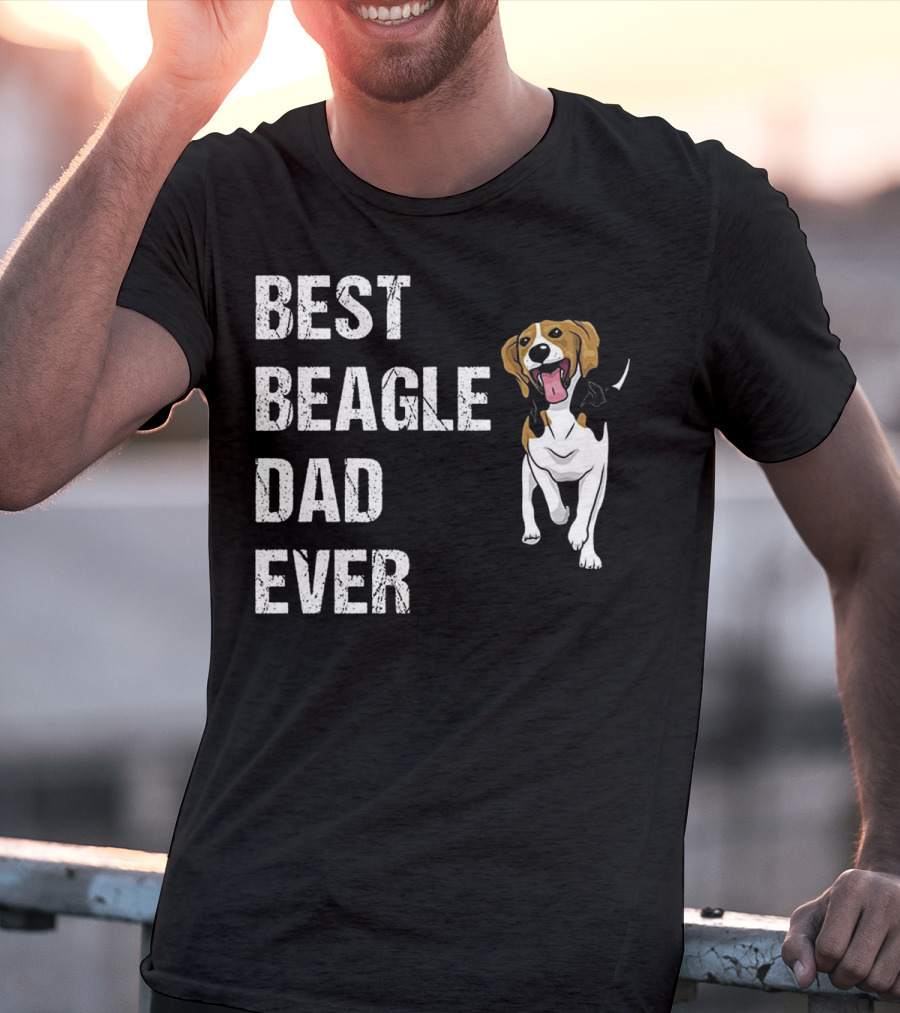 Best Beagle Dad Ever Funny Beagle Dog T-Shirt