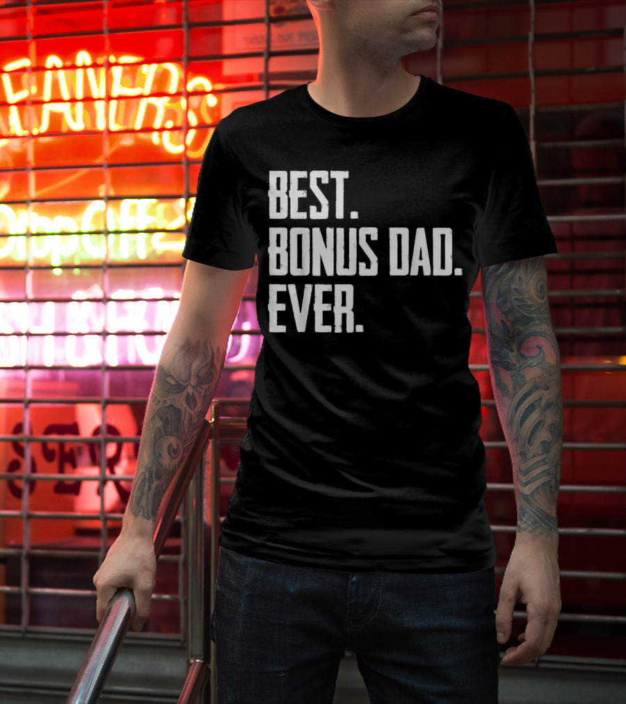 Best Bonus Dad Ever Funny Electrician T-Shirt