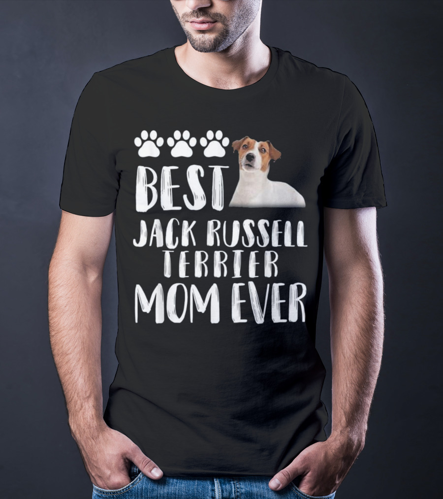 Best Jack Russell Terrier Mom Ever Paw Prints Dog T-Shirt