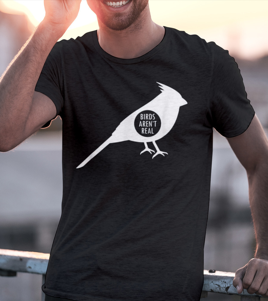 Birds Aren't Real White Bird T-Shirt