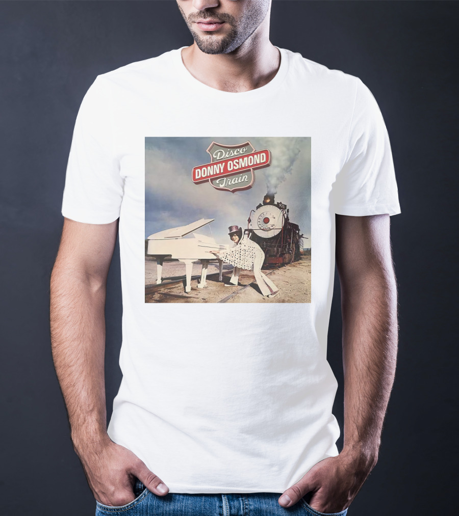 Donny Osmond Disco Train Piano And Steam Engine Scene T-Shirt