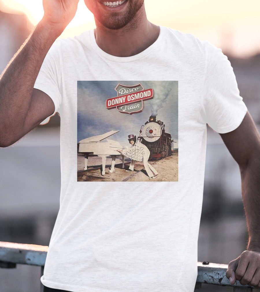 Donny Osmond Disco Train Piano And Steam Engine Scene T-Shirt