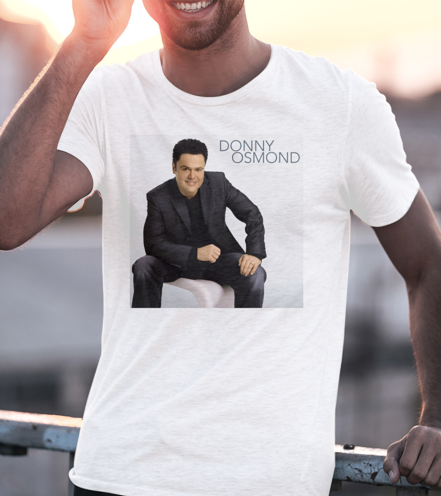 DONNY OSMOND Sitting In Black Suit T-Shirt