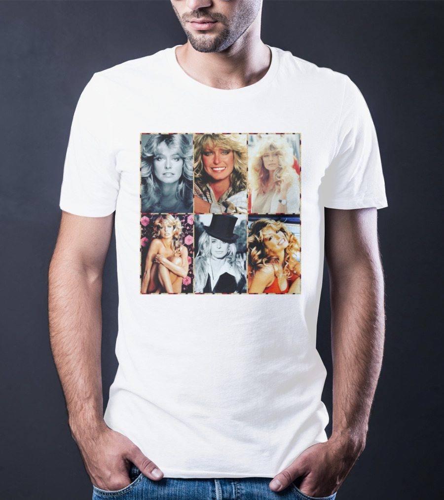 Farrah Fawcett Iconic Photo Collage T-Shirt