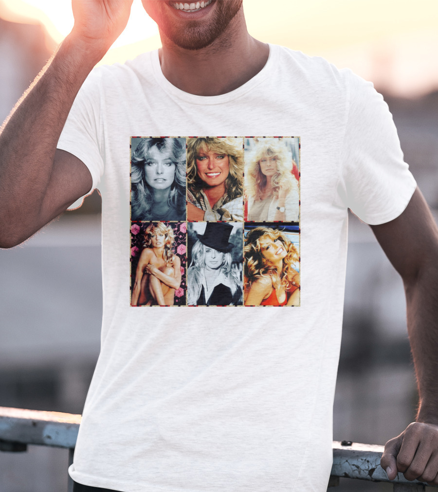 Farrah Fawcett Iconic Photo Collage T-Shirt
