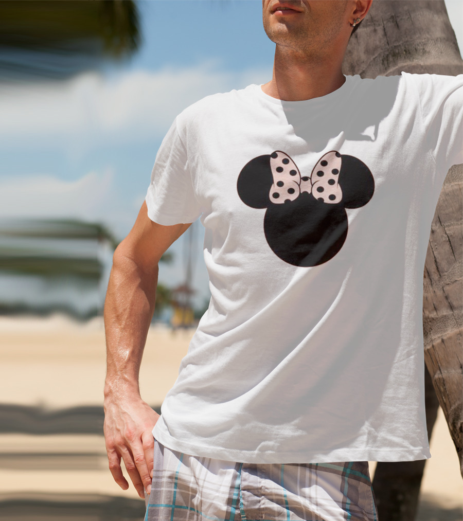 Minnie Mouse Polka Dot Bow Disney Women's Kid's T-Shirt