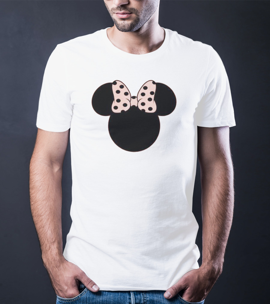 Minnie Mouse Polka Dot Bow Disney Women's Kid's T-Shirt